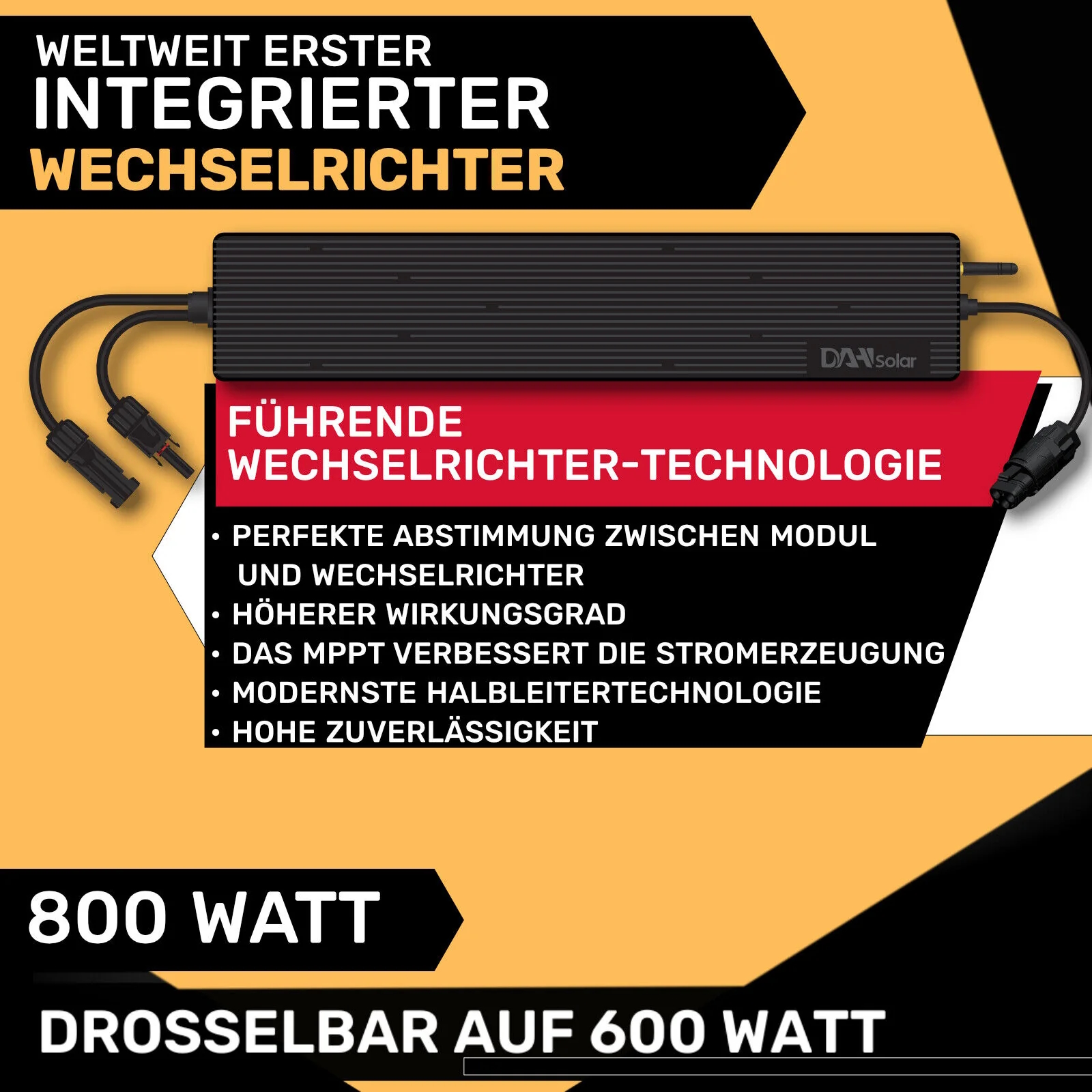 Balkonkraftwerk 840W / 800W inkl. Wechselrichter *Aktion*