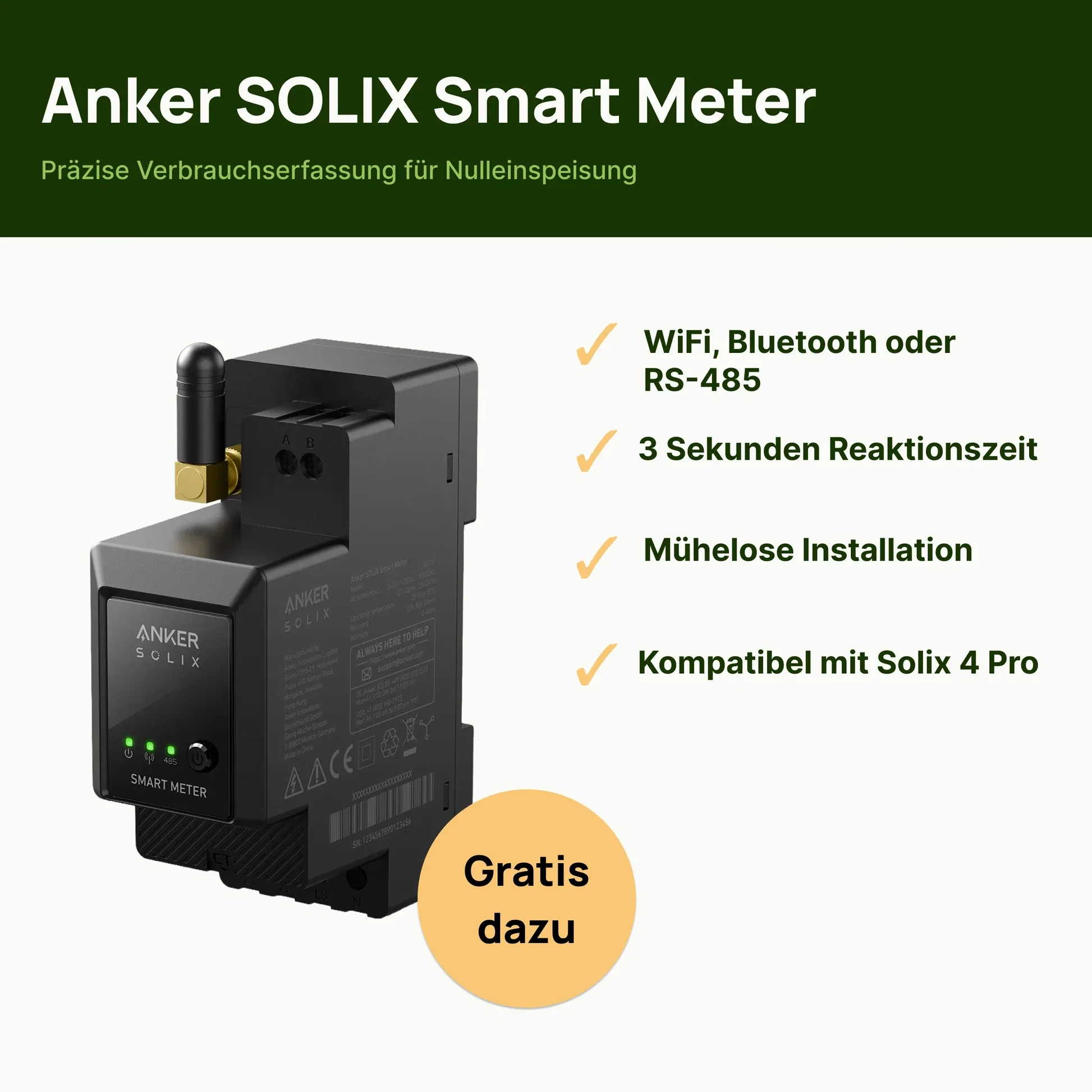 Balkonkraftwerk 1800W mit Speicher – Anker SOLIX 3 Pro