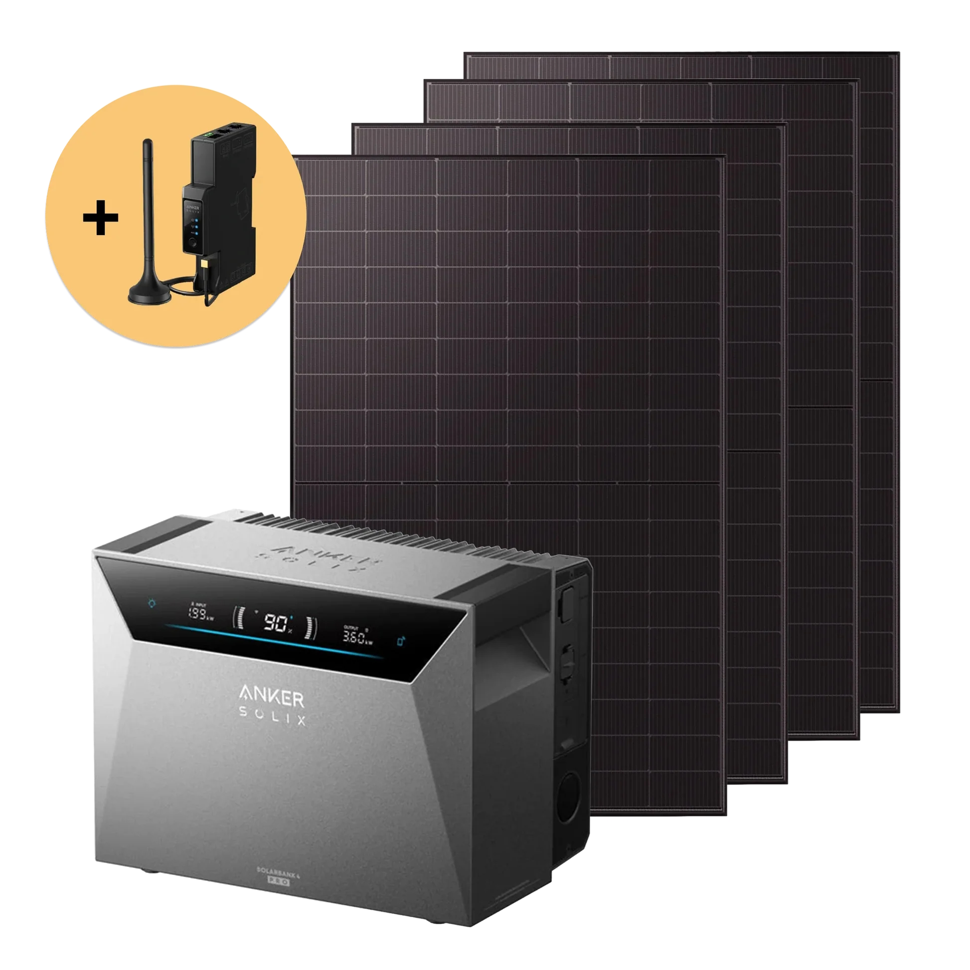 Balkonkraftwerk 2000W mit Speicher – Anker SOLIX 4 Pro